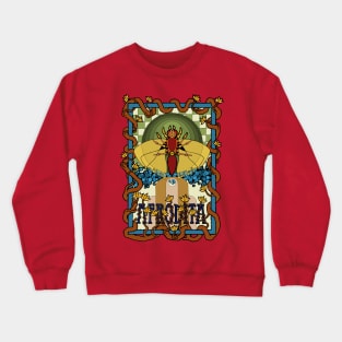 Afrodita, elaborate design of leaves, bubbles and squares. Crewneck Sweatshirt